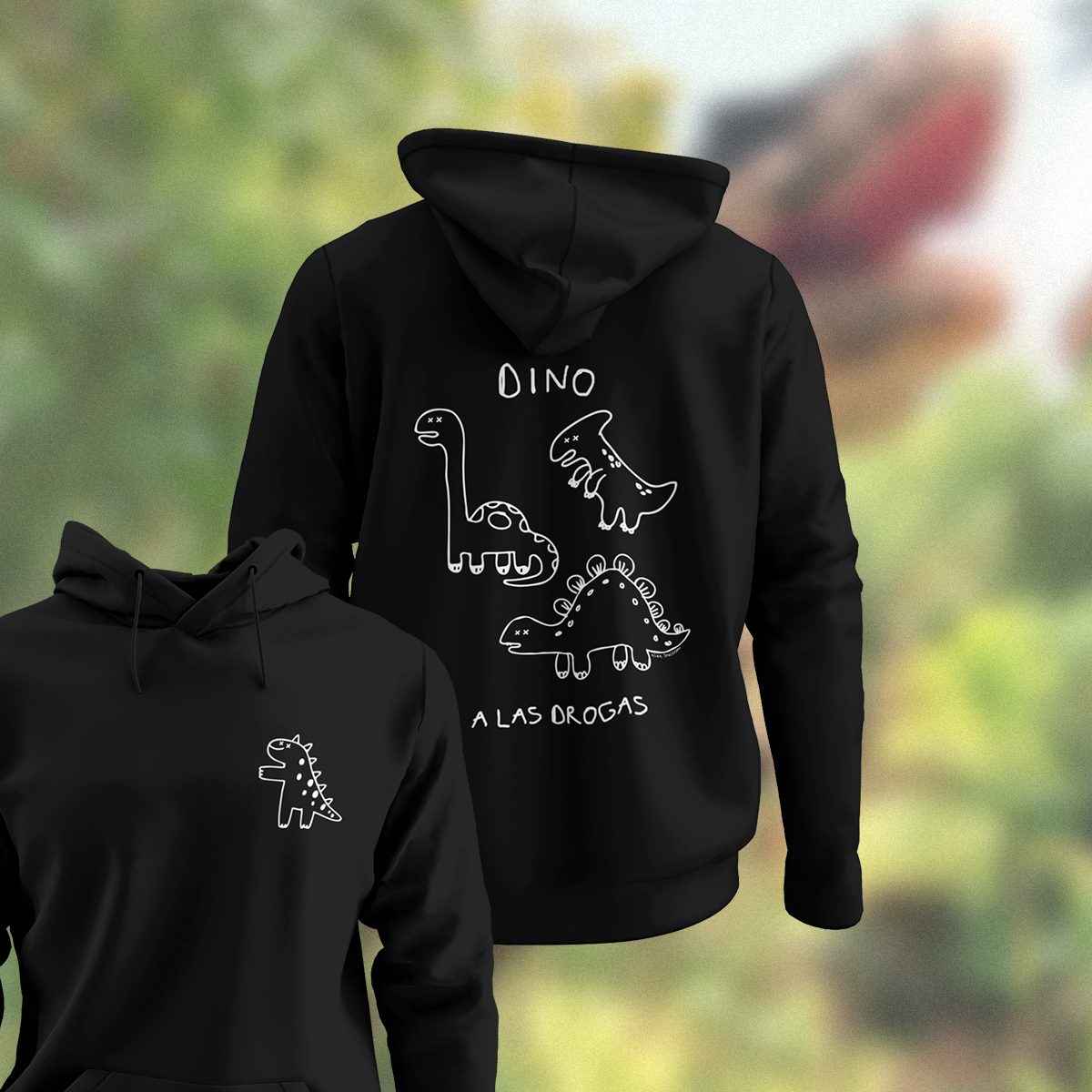 Sudadera - Dino a las drogas