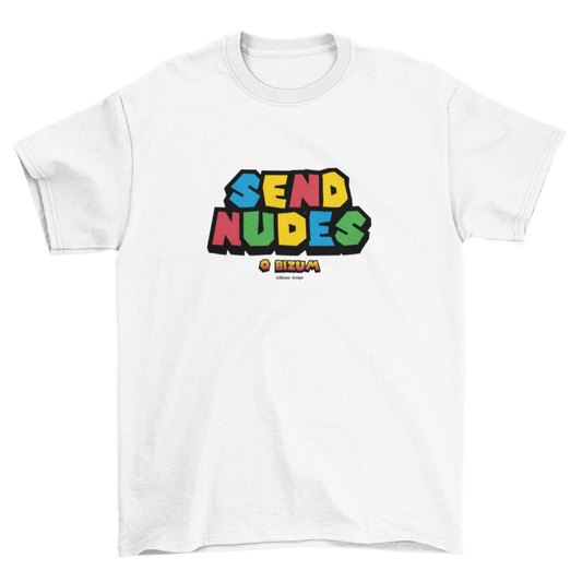 Camiseta Send Nudes - Nintendo