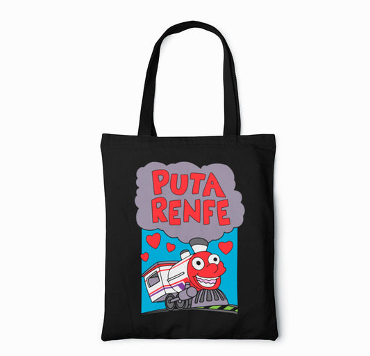 P*ta Renfe - Totebag (Negra)